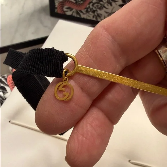 Gucci Gold Coin and Bow Headband in Sleeper Bag and Gift Box